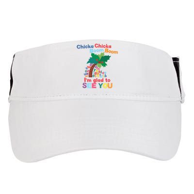 Im Glad To See You Tree Teacher Chi!cka Chi!cka Boom Boom Adult Drive Performance Visor