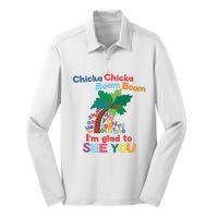 Im Glad To See You Tree Teacher Chi!cka Chi!cka Boom Boom Silk Touch Performance Long Sleeve Polo