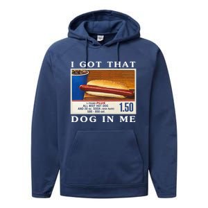 I Got That Dog In Me Funny Hot Dogs Combo Performance Fleece Hoodie