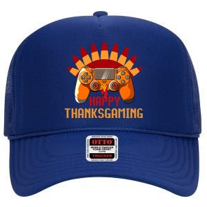 I'm Gamer Turkey Thanksgiving Autumn Dabbing Turkey Gaming High Crown Mesh Back Trucker Hat