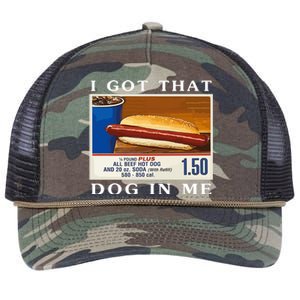 I Got That Dog In Me Funny Costco Hotdog Retro Rope Trucker Hat Cap