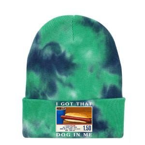 I Got That Dog In Me Funny Costco Hotdog Tie Dye 12in Knit Beanie