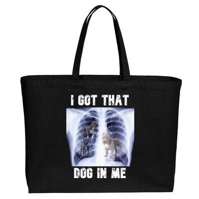 I Got That Dog In Me Xray Meme Cotton Canvas Jumbo Tote