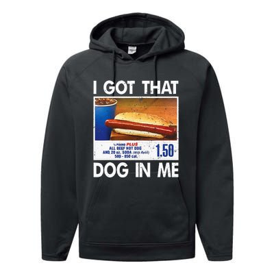 I Got That Dog In Me Funny Hot Dogs Combo Performance Fleece Hoodie