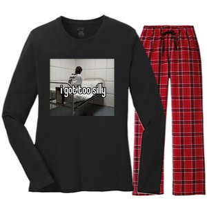 I Got Too Silly Women's Long Sleeve Flannel Pajama Set 