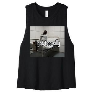 I Got Too Silly Women's Racerback Cropped Tank