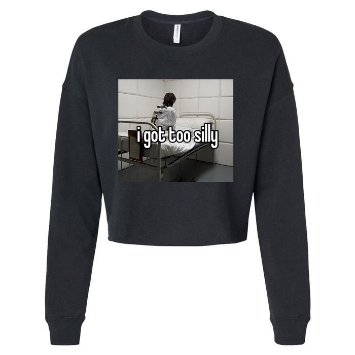 I Got Too Silly Cropped Pullover Crew