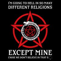 IM Going To Hell In So Many Different Religions Drawstring Bag