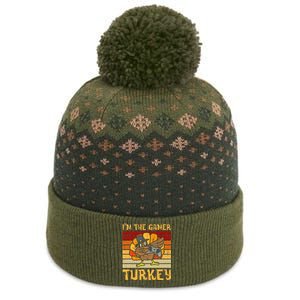 Im Gamer Turkey Thanksgiving Video Gaming The Baniff Cuffed Pom Beanie