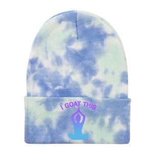 I Goat This Yoga Pose Meditation Balance Yogi Gift Tie Dye 12in Knit Beanie