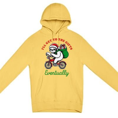 ILl Get To The Gifts Eventually Funny Christmas Animals Premium Pullover Hoodie