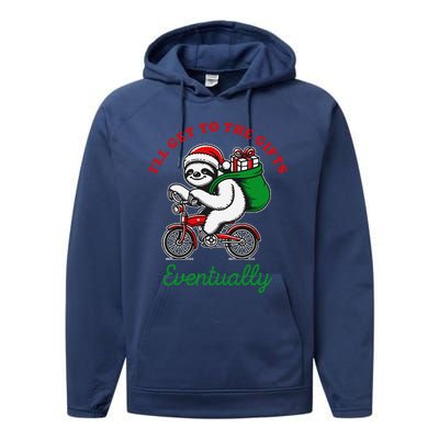 ILl Get To The Gifts Eventually Funny Christmas Animals Performance Fleece Hoodie