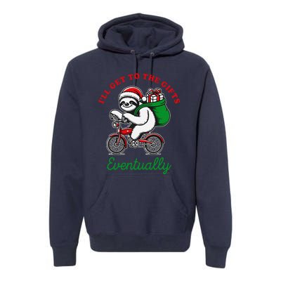 ILl Get To The Gifts Eventually Funny Christmas Animals Premium Hoodie