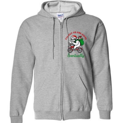 ILl Get To The Gifts Eventually Funny Christmas Animals Full Zip Hoodie