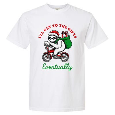 ILl Get To The Gifts Eventually Funny Christmas Animals Garment-Dyed Heavyweight T-Shirt