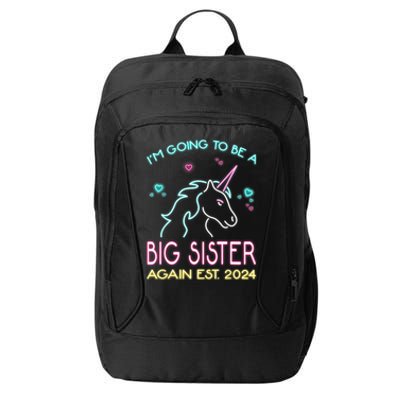 I'm Going To Be A Big Sister Again Est 2024 Unicorn City Backpack