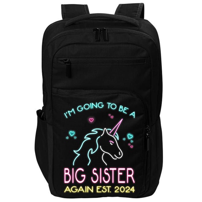 I'm Going To Be A Big Sister Again Est 2024 Unicorn Impact Tech Backpack