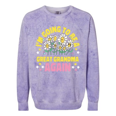 IM Going To Be A Great Grandma Again Colorblast Crewneck Sweatshirt