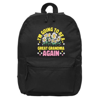 IM Going To Be A Great Grandma Again 16 in Basic Backpack