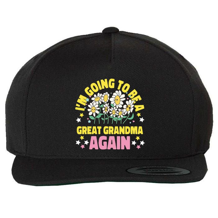 IM Going To Be A Great Grandma Again Wool Snapback Cap