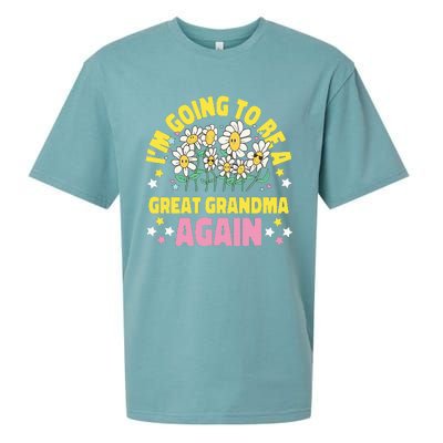 IM Going To Be A Great Grandma Again Sueded Cloud Jersey T-Shirt