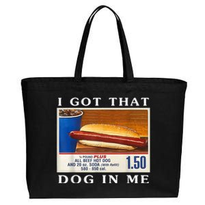 I Got That Hot Dog In Me Cotton Canvas Jumbo Tote