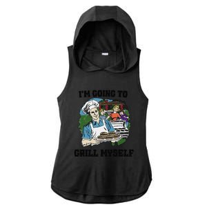 IM Going To Grill Myself Ladies PosiCharge Tri-Blend Wicking Draft Hoodie Tank