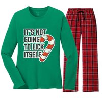 ItS Going To Lick Itself Christmas Women's Long Sleeve Flannel Pajama Set 