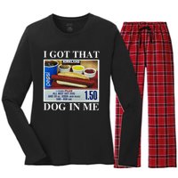 I Got That Dog In Me Keep 150 Dank Women's Long Sleeve Flannel Pajama Set 