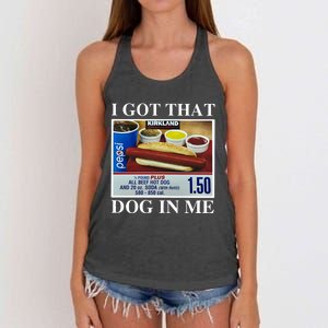 I Got That Dog In Me Keep 150 Dank Women's Knotted Racerback Tank