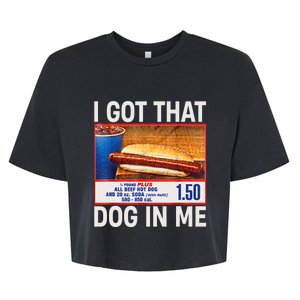 I Got That Dog In Me Funny Hotdogs Combo 4th Of July Mom Dad Bella+Canvas Jersey Crop Tee