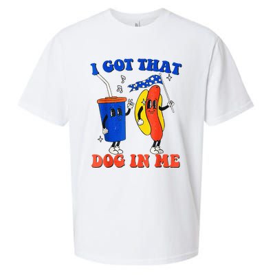 I Got That Dog In Me Funny Hot Dogs Combo 4th Of July Retro Sueded Cloud Jersey T-Shirt