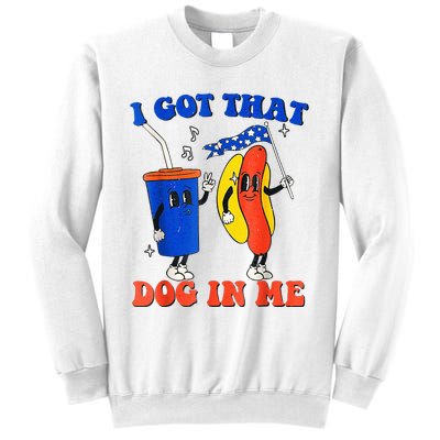 I Got That Dog In Me Funny Hot Dogs Combo 4th Of July Retro Sweatshirt