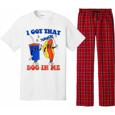 I Got That Dog In Me Funny Hot Dogs Combo 4th Of July Retro Pajama Set