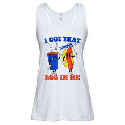 I Got That Dog In Me Funny Hot Dogs Combo 4th Of July Retro Ladies Essential Flowy Tank