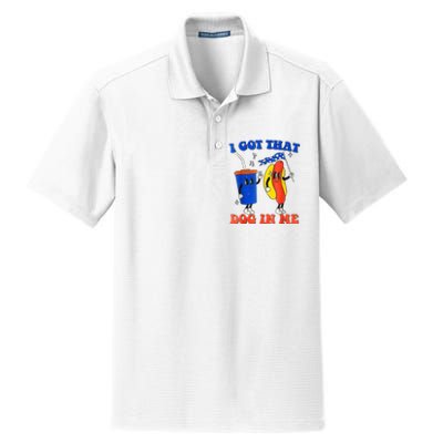 I Got That Dog In Me Funny Hot Dogs Combo 4th Of July Retro Dry Zone Grid Polo