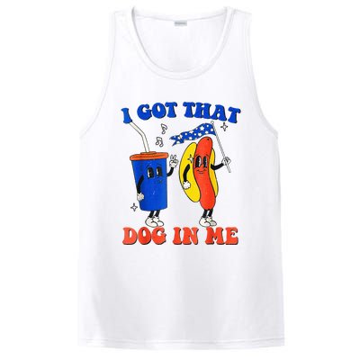 I Got That Dog In Me Funny Hot Dogs Combo 4th Of July Retro PosiCharge Competitor Tank