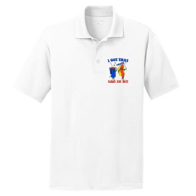 I Got That Dog In Me Funny Hot Dogs Combo 4th Of July Retro PosiCharge RacerMesh Polo