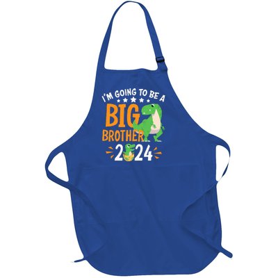 Im Going To Be A Big Brother 2024 Pregnancy Announcement Full-Length Apron With Pockets