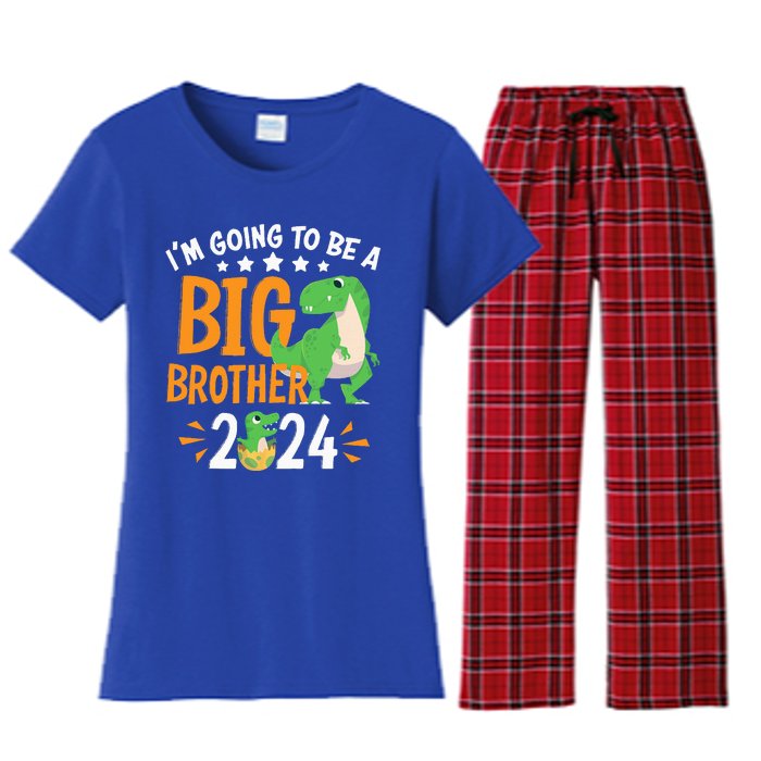 Im Going To Be A Big Brother 2024 Pregnancy Announcement Women's Flannel Pajama Set