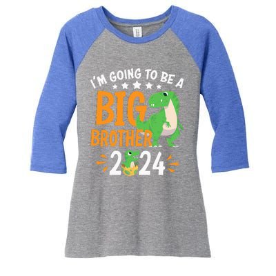 Im Going To Be A Big Brother 2024 Pregnancy Announcement Women's Tri-Blend 3/4-Sleeve Raglan Shirt