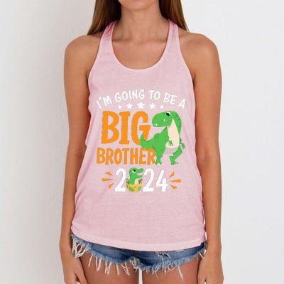 Im Going To Be A Big Brother 2024 Pregnancy Announcement Women's Knotted Racerback Tank