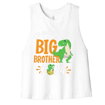 Im Going To Be A Big Brother 2024 Pregnancy Announcement Women's Racerback Cropped Tank