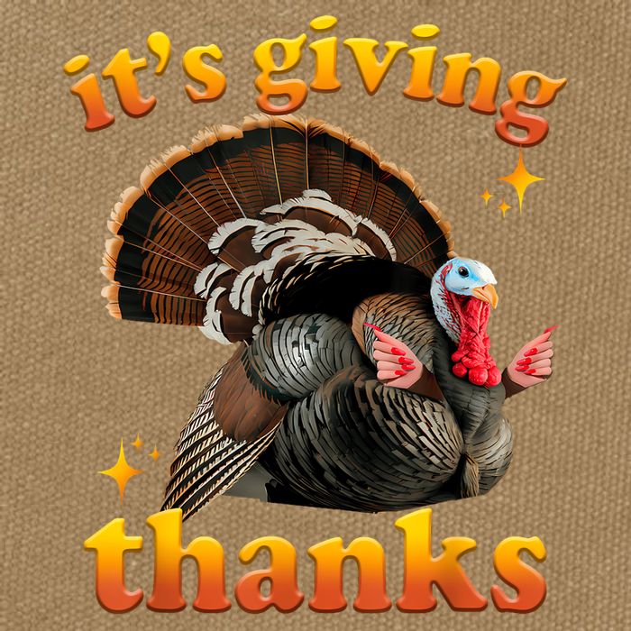 It’S Giving Thanks Turkey Thanksgiving Cotton Canvas Backpack