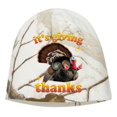 It’S Giving Thanks Turkey Thanksgiving Kati - Camo Knit Beanie