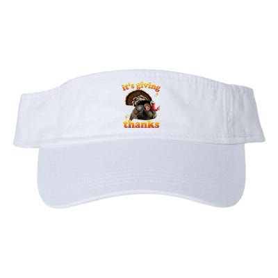 It’S Giving Thanks Turkey Thanksgiving Valucap Bio-Washed Visor