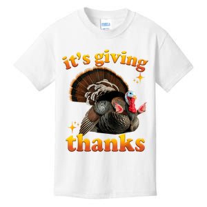 It’S Giving Thanks Turkey Thanksgiving Kids T-Shirt