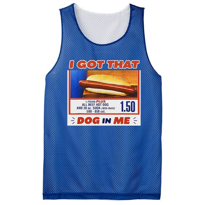 I Got That Dog In Me Hotdog Meme Viral Mesh Reversible Basketball Jersey Tank