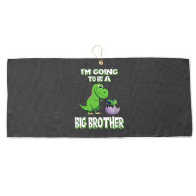 I'm Going To Be A Big Brother Dinosaur Large Microfiber Waffle Golf Towel