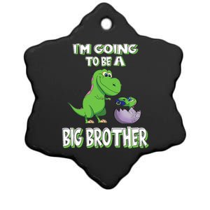 I'm Going To Be A Big Brother Dinosaur Ceramic Star Ornament